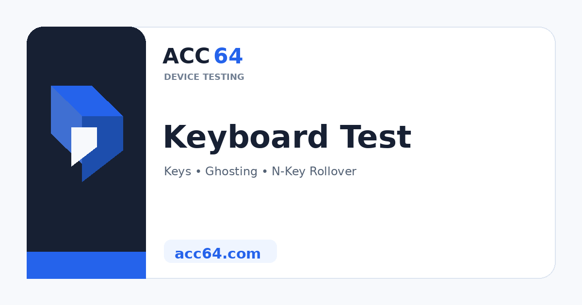 ACC64 Keyboard Test