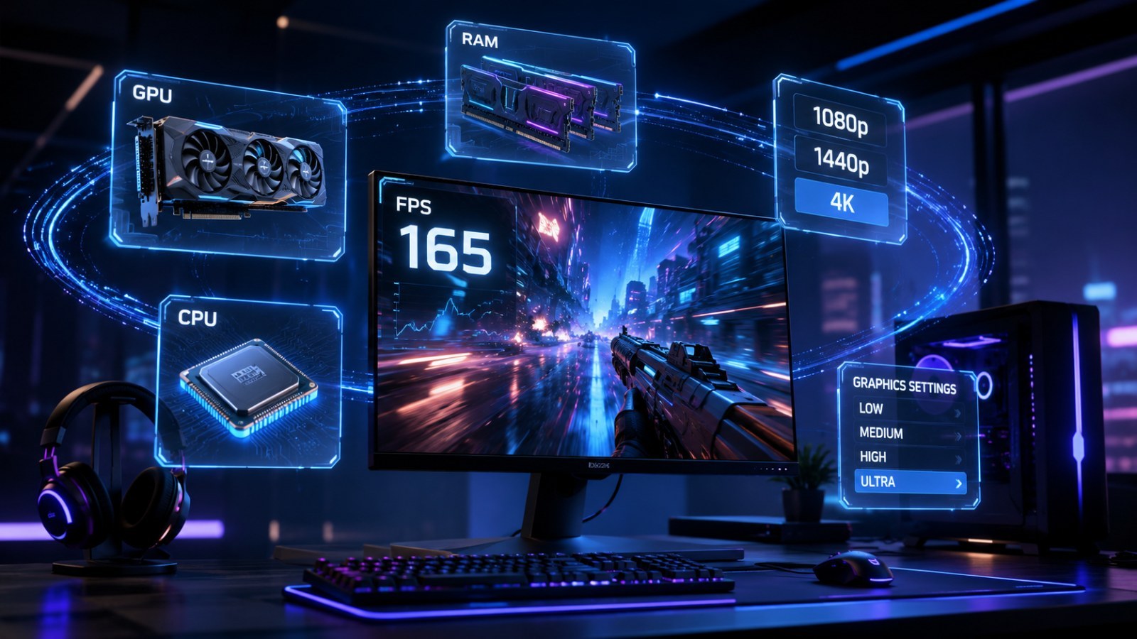 游戏 FPS 最受什么影响？GPU、CPU、内存、分辨率和画质设置